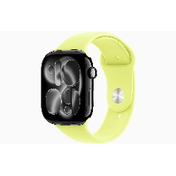 Apple Watch Series 11 46 мм, Jet Black Aluminium Case, Neon Yellow, M/L