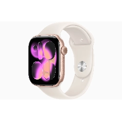 Apple Watch Series 11 46 мм, Rose Gold Aluminium Case, Starlight, S/M
