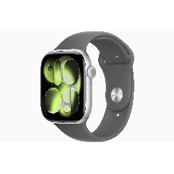 Apple Watch Series 11 46 мм, Silver Aluminium Case, Stone Gray, S/M