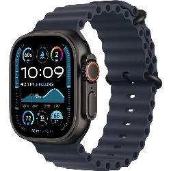 Apple Watch Ultra 2 49mm Black Titanium Case Ocean Band, Navy