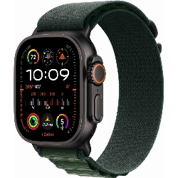 Apple Watch Ultra 2 49mm Black Titanium Case Alpine Loop, размер M, Dark Green, темно-зеленый