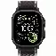 Apple Watch Ultra 3 49mm Black Titanium Case with Black/Charcoal Trail Loop, S/M