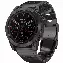 Garmin Fenix 7X Pro, Sapphire Solar DLC Titanium Carbon Gray/Vented Titanium Bracelet, 010-02778-30