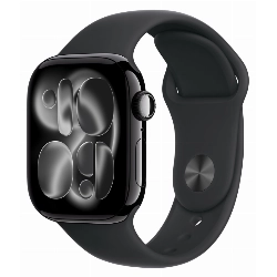 Apple Watch Series 11 42 мм, Jet Black Aluminium Case, Black, M/L