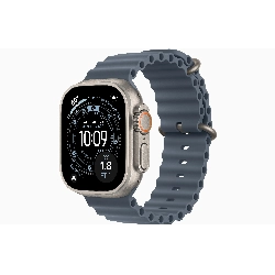 Apple Watch Ultra 3 49mm Titanium Case Ocean Band, Anchor Blue