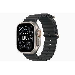 Apple Watch Ultra 3 49mm Titanium Case Ocean Band, Black