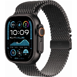 Apple Watch Ultra 2 2024 49, Black Titanium Case with Milanese Loop, L