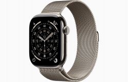 Apple Watch Series 11 46 мм, Natural Titanium Case, Natural Milanese Loop, M/L