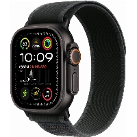 Apple Watch Ultra 2 49mm Black Titanium Case Trail Loop, размер M/L, Black, черный