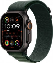 Apple Watch Ultra 2 49mm Black Titanium Case Alpine Loop, размер M, Dark Green, темно-зеленый