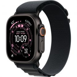 Apple Watch Ultra 3 49mm Black Titanium Case with Black Alpine Loop, M