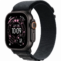 Apple Watch Ultra 3 49mm Black Titanium Case with Black Alpine Loop, L