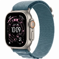 Apple Watch Ultra 3 49mm Titanium Case with Light Blue Alpine Loop, M