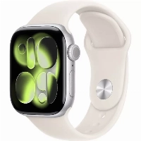 Apple Watch Series 11 42 мм, S/M 130-200 мм, Silver Aluminium Case, Starlight