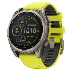 Умные часы Garmin Fenix 8, Solar Sapphire, 47 мм, 010-02906-21, Amp Yellow/Graphite