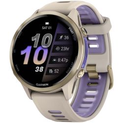 Умные часы Garmin Forerunner 970, 47mm, Soft Gold Titanium French Grey/Translucent Indigo (010-02969-12)
