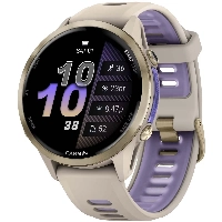 Умные часы Garmin Forerunner 970, 47mm, Soft Gold Titanium French Grey/Translucent Indigo (010-02969-12)