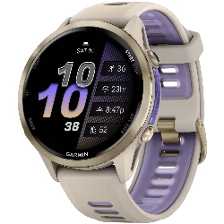 Умные часы Garmin Forerunner 970, 47mm, Soft Gold Titanium French Grey/Translucent Indigo (010-02969-12)