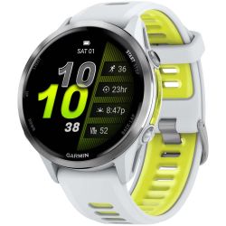 Умные часы Garmin Forerunner 970, 47mm, Titanium Whitestone/Translucent Amp Yellow (010-02969-11)