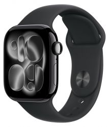 Apple Watch Series 11 46 мм, Jet Black Aluminium Case, Black, M/L