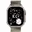 Apple Watch Ultra 3 49mm Titanium Case Milanese Loop, Natural, L