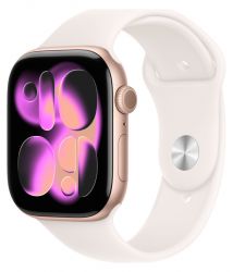 Apple Watch Series 11 46 мм, Rose Gold Aluminium Case, Light Blush, S/M