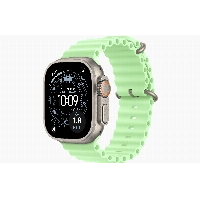 Apple Watch Ultra 3 49mm Titanium Case Ocean Band, Neon Green