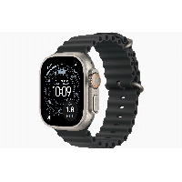 Apple Watch Ultra 3 49mm Titanium Case Ocean Band, Black