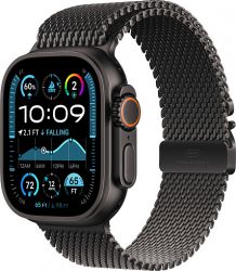 Apple Watch Ultra 2 2024 49, Black Titanium Case with Milanese Loop, M
