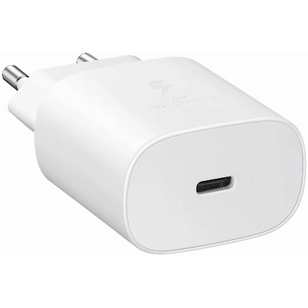 Сетевое зарядное устройство Samsung EP-TA800 + кабель USB Type-C, 25 Вт, RU, White, белый