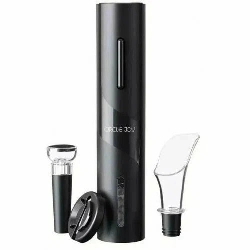 Электрический штопор с набором аксессуаров для вина 4 в 1 Circle Joy Electric Wine Set, Black, черный