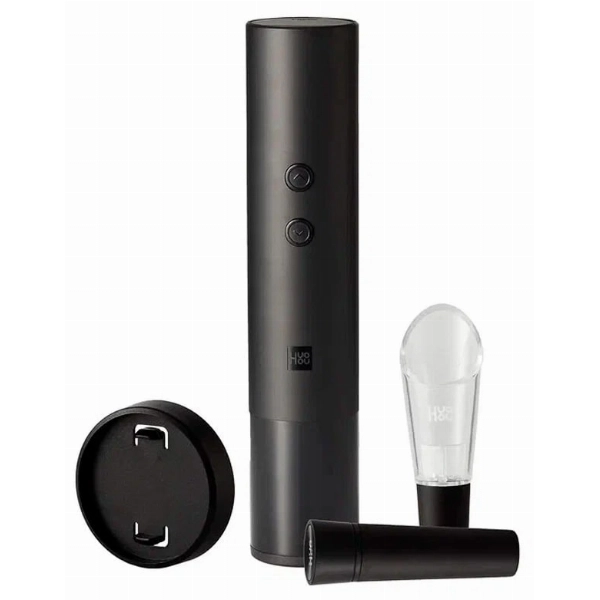 Электрический штопор с набором аксессуаров для вина 4 в 1 Circle Joy Electric Wine Set, Black, черный