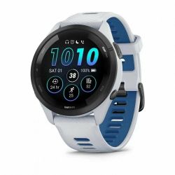 Умные часы Garmin Forerunner 265 Bezel with Whitestone Case and Whitestone/Tidal Blue Silicone Band 0100281011, Black, черный