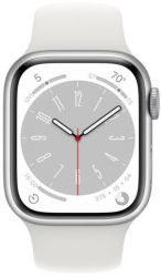 Apple Watch Series 8 41mm Aluminum Case with Sport Band, , размер S/M, Silver, серебристый 