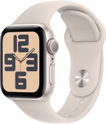Apple Watch SE 2023 44mm Aluminum Case with Sport Band, , размер M/L, Starlight, "сияющая звезда"