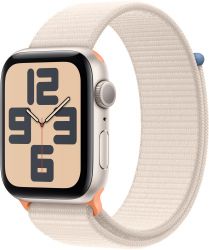Apple Watch SE 2023 44mm Aluminum Case with Sport Loop, Starlight, "сияющая звезда"