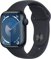 Apple Watch Series 9 45mm Aluminum Case with Sport Band, , размер M/L, Midnight, тёмная ночь