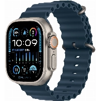 Apple Watch Ultra 2 49mm Titanium Case Ocean Band, Dark Blue