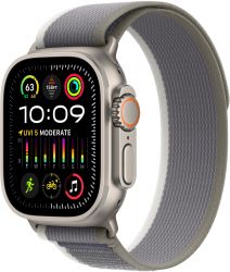 Apple Watch Ultra 2 49mm Titanium Case Trail Loop, /серый, размер M/L, Green, зеленый
