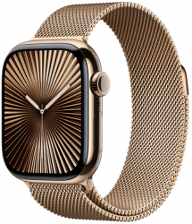 Apple Watch Series 10 46 мм, Titanium Case Cellular, Milanese Loop, Gold