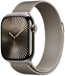 Apple Watch Series 10 46 мм, Titanium Case Cellular, Milanese Loop, Natural