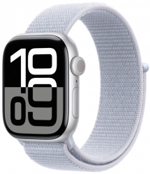 Apple Watch Series 10 46 мм, Aluminium Case GPS, Sport Loop, Silver
