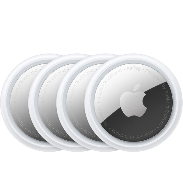 Трекер Apple AirTag белый/ 4 шт, Silver, серебристый 