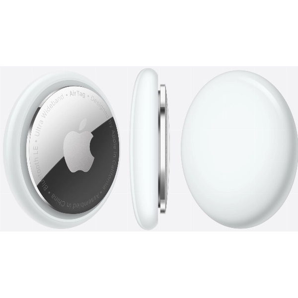 Трекер Apple AirTag белый/ 4 шт, Silver, серебристый 