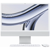 Apple iMac 24" Retina 4,5K, M3 (8C CPU, 10C GPU, 2023), 8 ГБ, 256 ГБ SSD, (MQRJ3), Silver, серебристый 