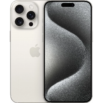 Смартфон Apple iPhone 15 Pro Max 1 ТБ, Dual SIM (eSIM), White titanium, белый титан