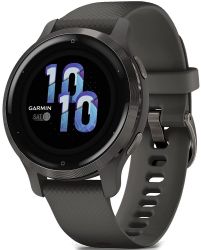 Умные часы Garmin Venu 2S Slate Bezel with Case and Silicone Band, Graphite