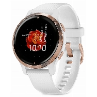 Умные часы Garmin Venu 2S Rose  Bezel with White Case and Silicone Band, Gold