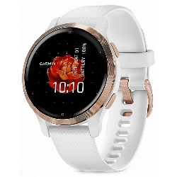 Умные часы Garmin Venu 2S Rose Bezel with White Case and Silicone Band, Gold