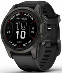 Умные часы Garmin Fenix 7S Pro, Sapphire Solar Black 0100277611